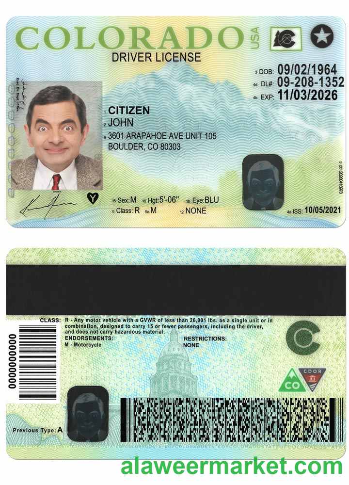 USA COLORADO driving license version 2